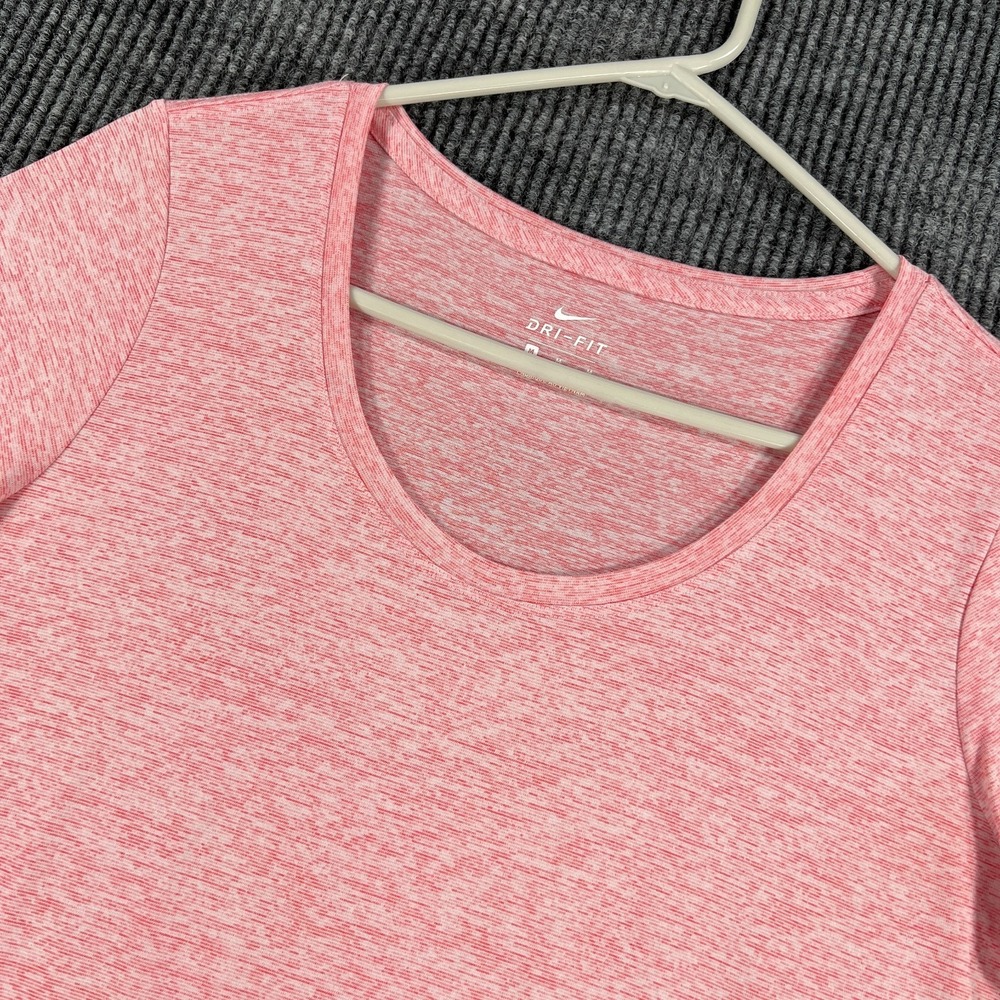 Nike Shirt Womens Medium Pink Short Sleeve Training Dri Fit‎ Active Workout Gym